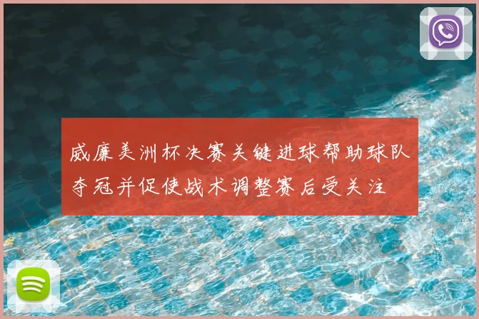 威廉美洲杯决赛关键进球帮助球队夺冠并促使战术调整赛后受关注